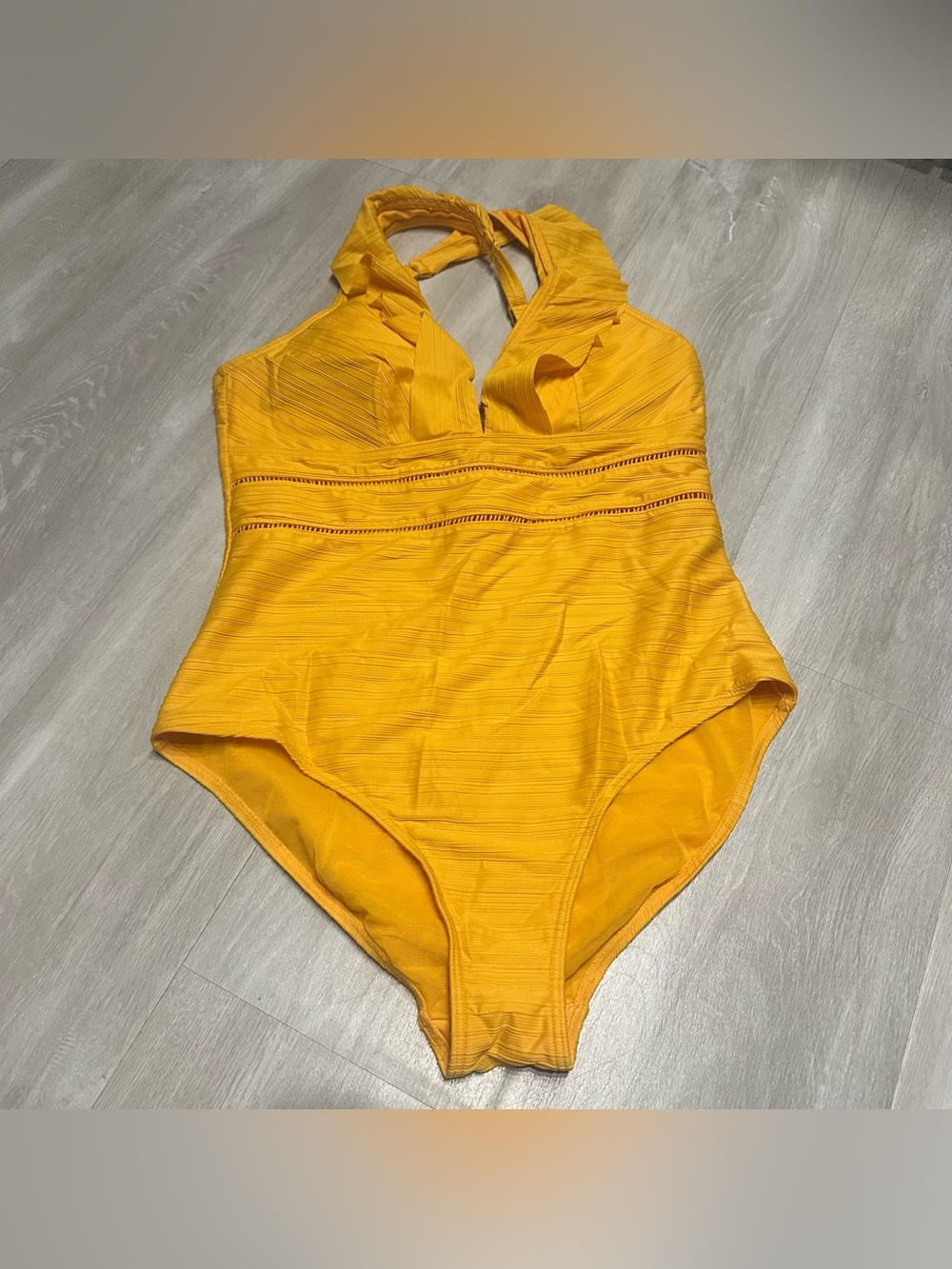Sea Level Swim Yellow One Piece Woman’s Swimsuit Sz 10 M